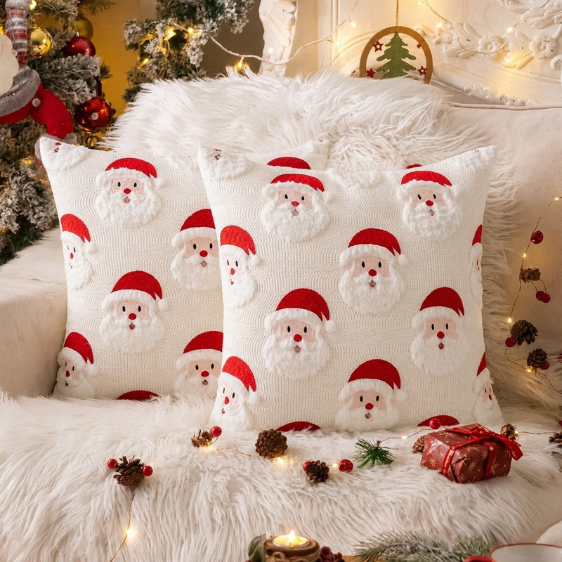 Housses de coussin 18 x 18 pouces Christmas Santa