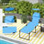 Chaise longue pliante avec dossier réglable et parasol-2134221503