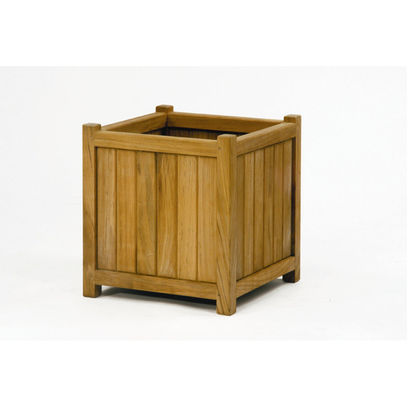 Brookside Wood Planter, 17" H x 16" W x 16" D