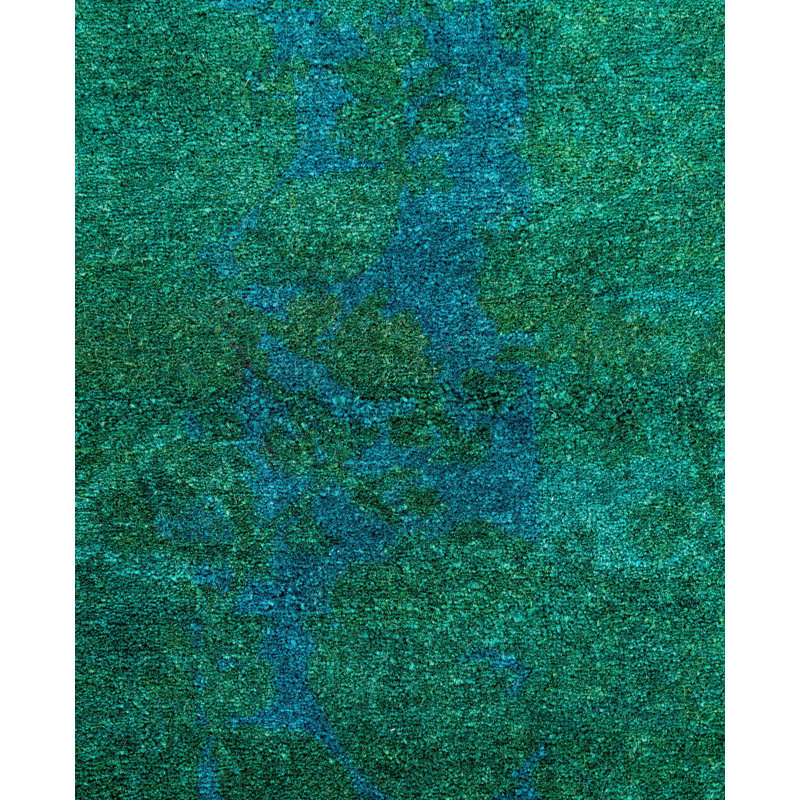 Overdyed One-of-a-Kind Runner 2'9" X 4'2" Hand Knotted Area Rug