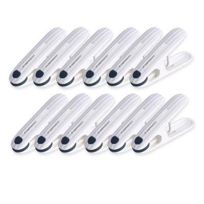 12PCS Clothes Drying Clip Seamless Clothes Hanger Windproof Fixed Clip For Clothes Household Clothes Drying Plastic Clip