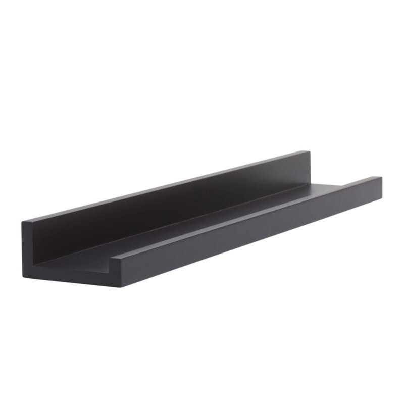 MELANNCO Floating MDF Photo Ledge for Bedroom, Living Room, Bathroom, Kitchen, Nursery, 24-Inch, Dark Brown