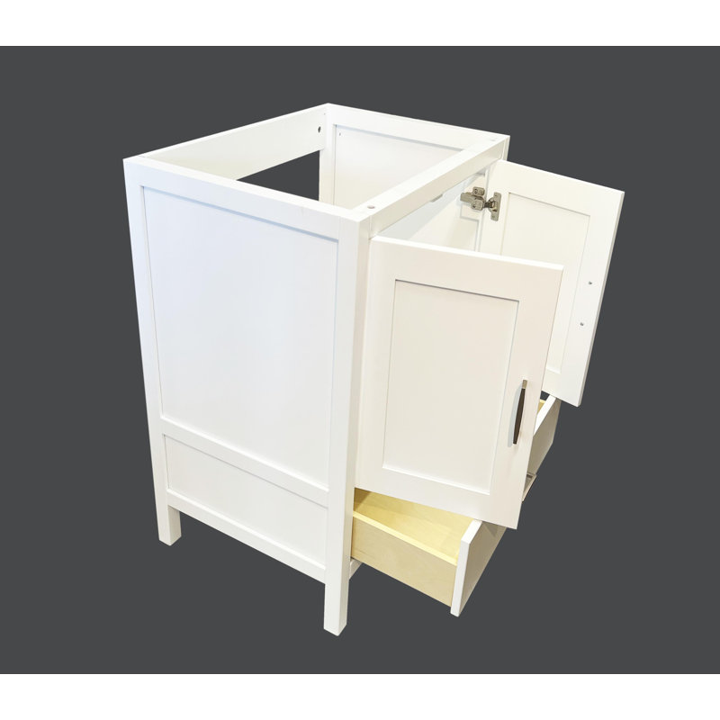 Base de meuble-lavabo simple CATALINA 24 po seulement, Blanc