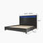 Grand lit plateforme tapissier Jacent
