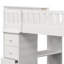 Lit mezzanine simple avec 8 tiroirs et 1 bureau Gael, blanc-2123920504