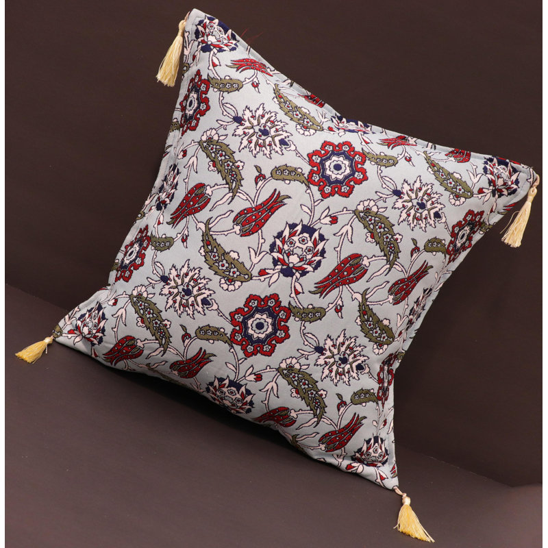 Southwestern Pillows Tassels Chenille Reversible Throw Pillow