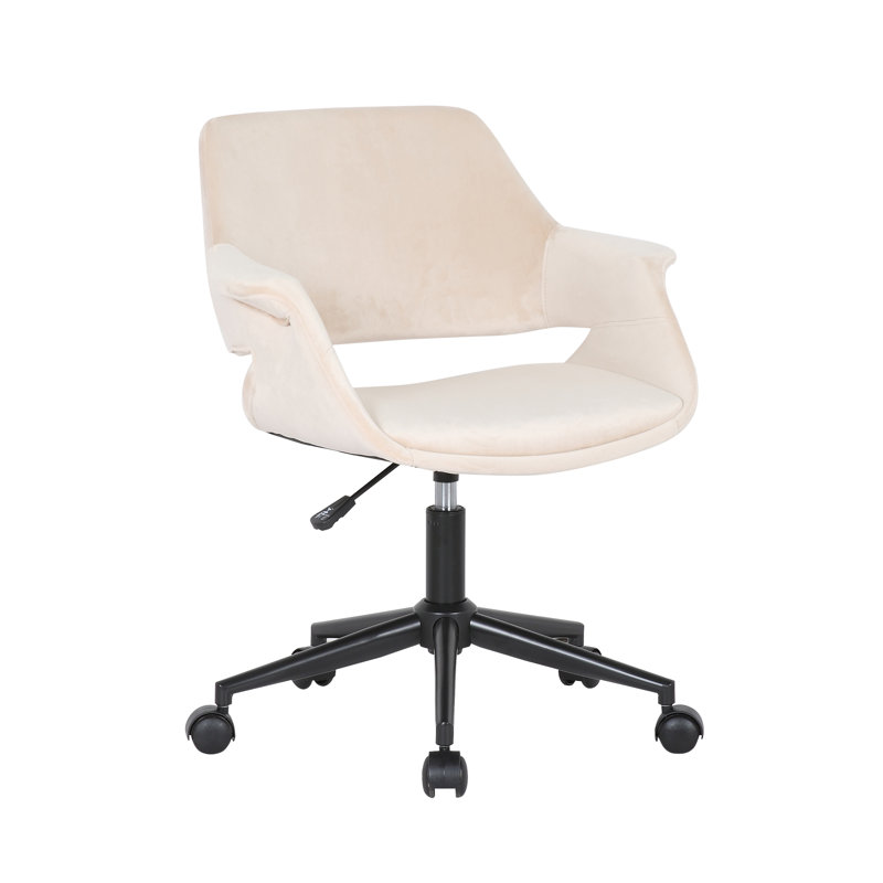 Colette Velvet Office Chair, Champagne