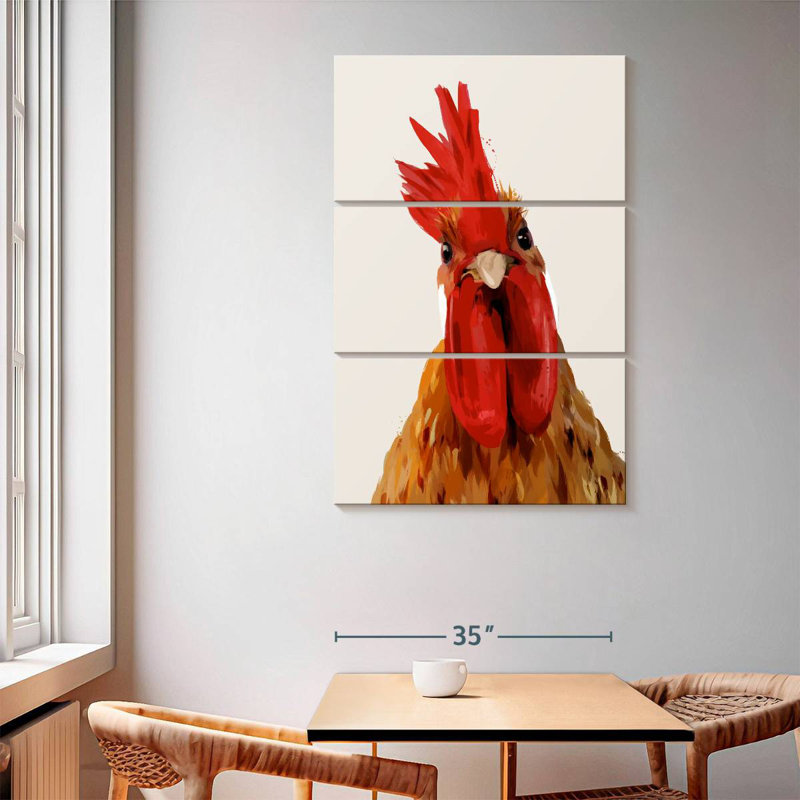 Poulet Brampt ou l'œuf, H 65 po x l 42 po