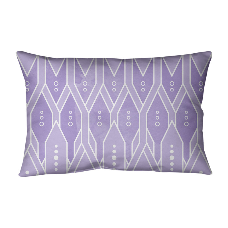 Coussin lombaire, 14 po x 20 po, Pas de bourre, Mauve