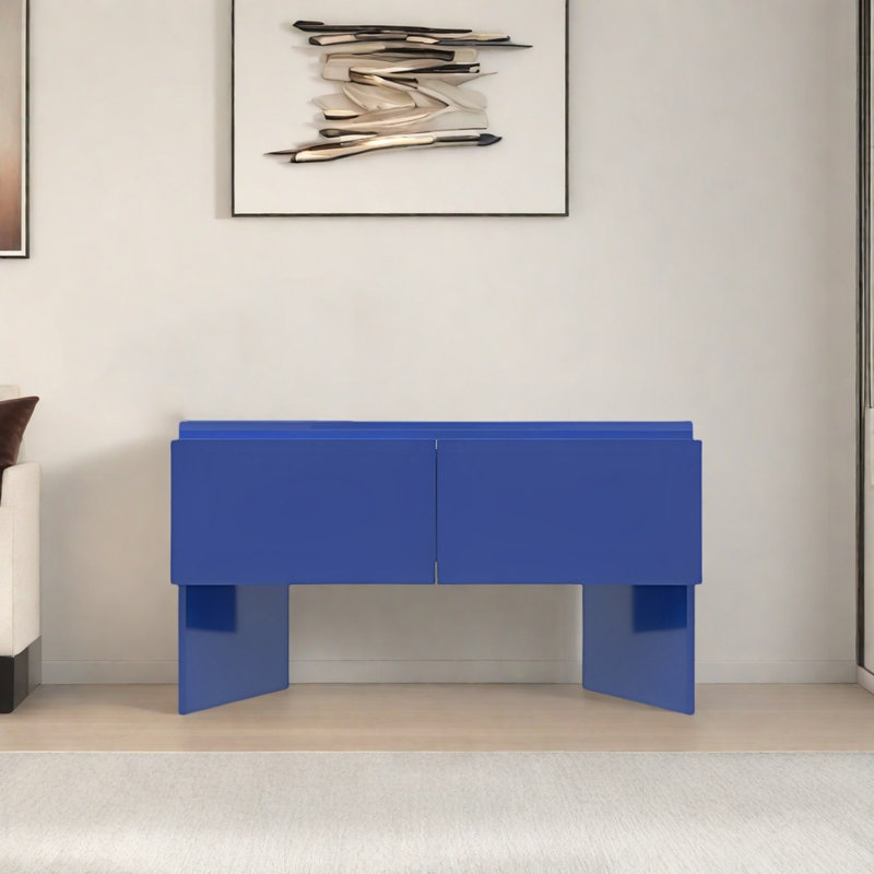 Console Modern Minimalist Art, Bleu, H 30,71 po x l 47,24 po x P 15,75 po