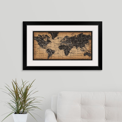 « Old World Map » par Pela Studio - impression d'art graphique