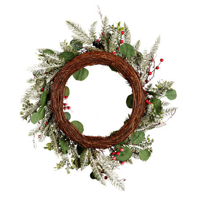 Faux Lighted Plastic 20'' Wreath