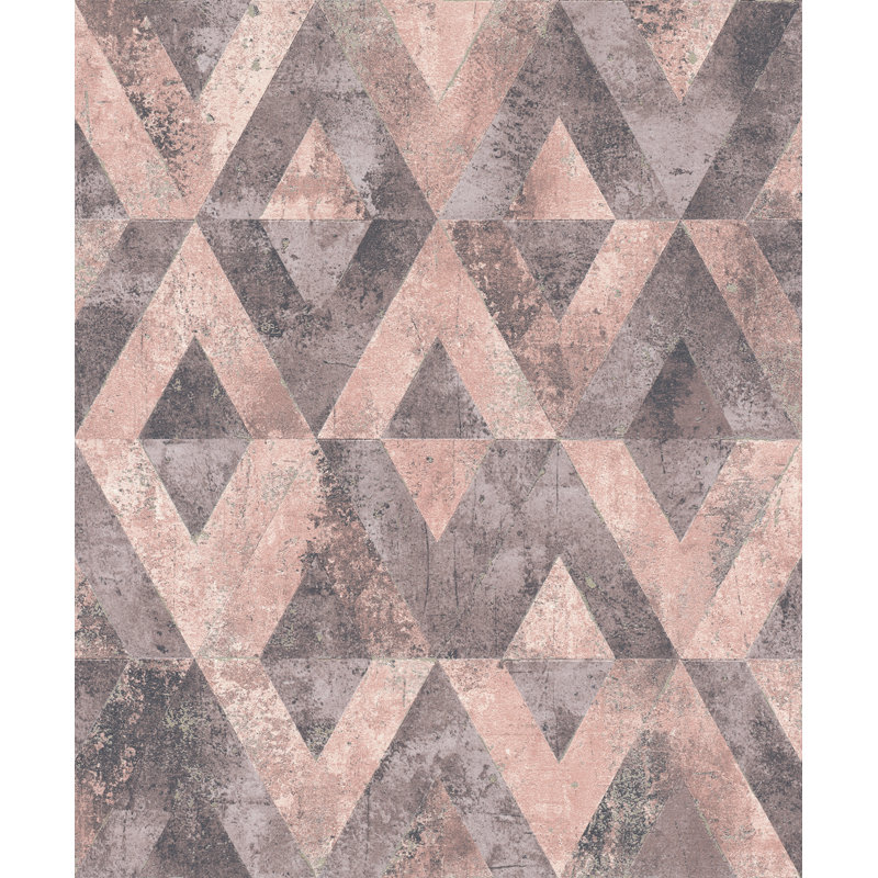 Rouleau de papier peint patiné L 33 pi x l 20,5 po Anneke, Framboise