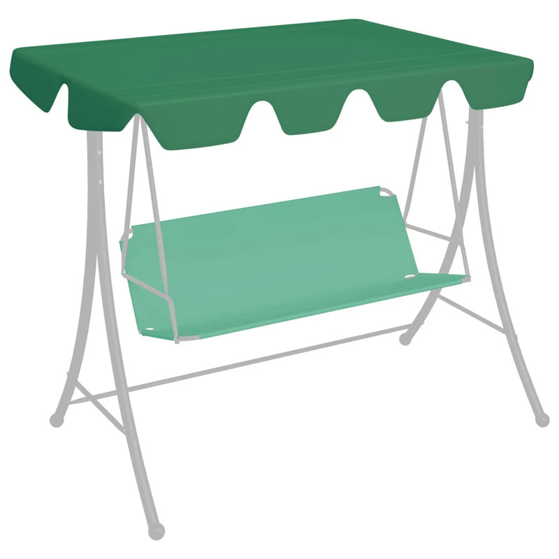 Replacement Canopy for Garden Swing Blue 150/130x70/105 cm, Green