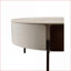 Table basse ronde moderne blanche avec plateau en pierre frittée, facile à nettoyer et amp; Espace de rangement spacieux pour le salon