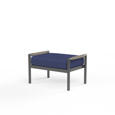 Esme Outdoor Ottoman with Sunbrella Cushion