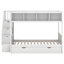 Lit superposé simple au dessus d'un lit double pour enfants-2100497740