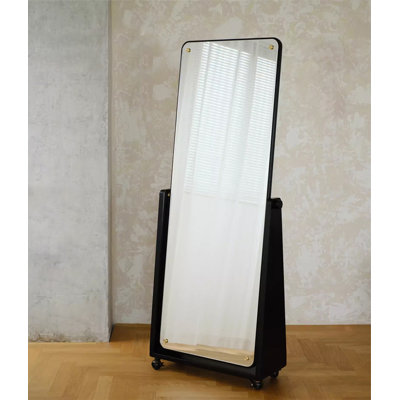 Miroir mobile à cadre complet en bois pour le décor de la chambre à coucher