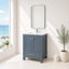 Ensemble de meuble-lavabo autoportant 24 po Amandie blanc mat avec plateau en quartz blanc-555064460-738044142