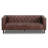 84'' Genuine Leather Chesterfield Sofa-378552841