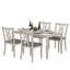 Ensemble de table de salle à manger 5 pièces en bois massif pour 4 personnes, ensemble de table coin-repas, avec table de cuisine et chaises rembourrées, ensemble de coin-repas peu encombrant, ensemble de chaises de table de cuisine-930738255