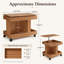 Petite table basse roulante avec plateau tournant et compartiment de rangement