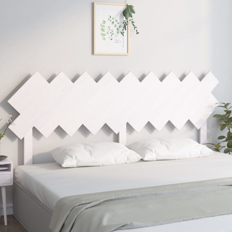 Avraj Bed Headboard White 178x3x80.5 cm Solid Pine Wood