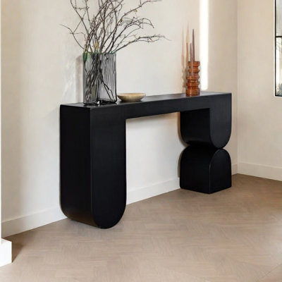 Creative black stylish console table