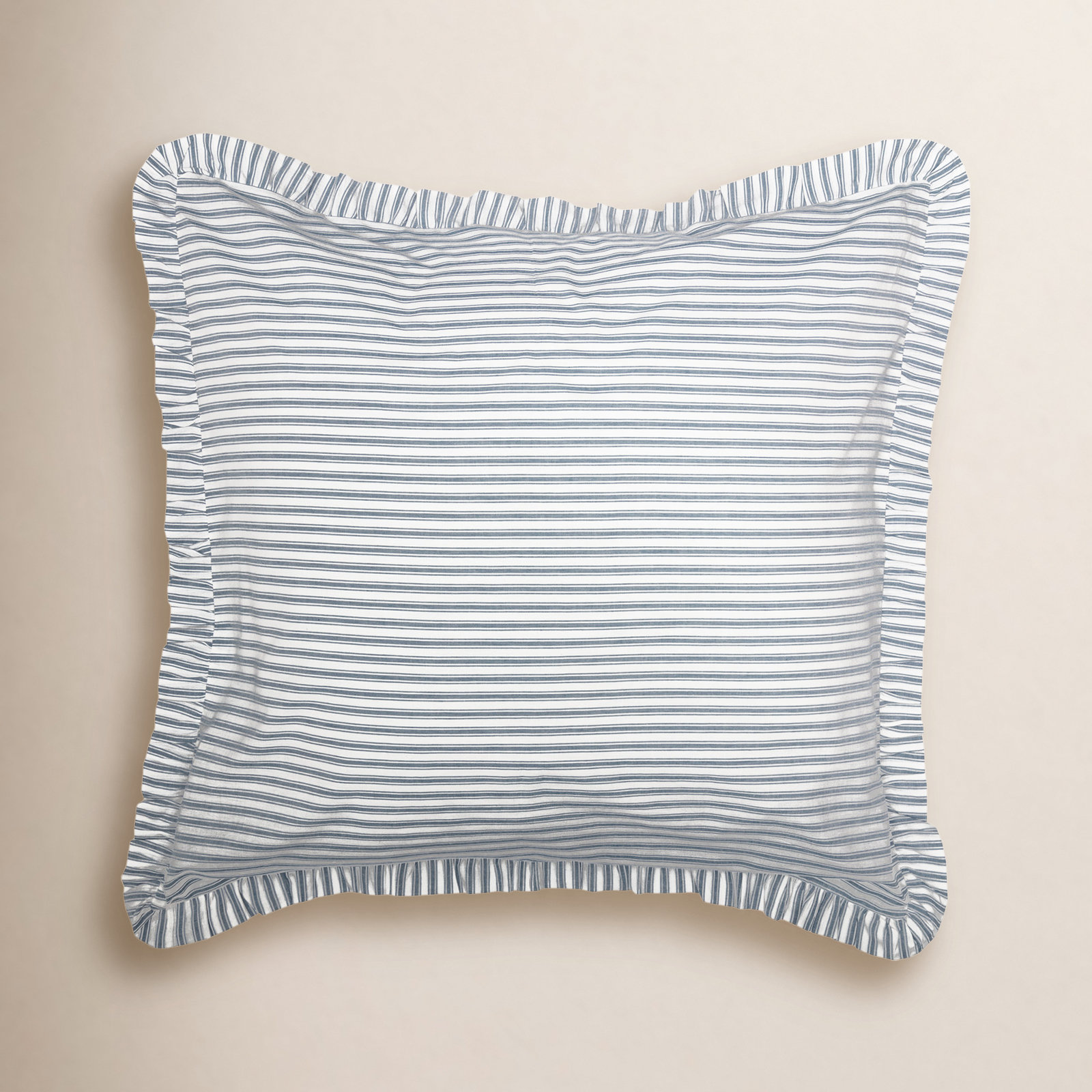 Cotton Shams, Denim Blue/Soft White