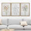 «Watercolor Botanical Floral Boho Wildflower Daisies», reproduction d'art sur toile encadrée 3 pièces-99077663-99077664
