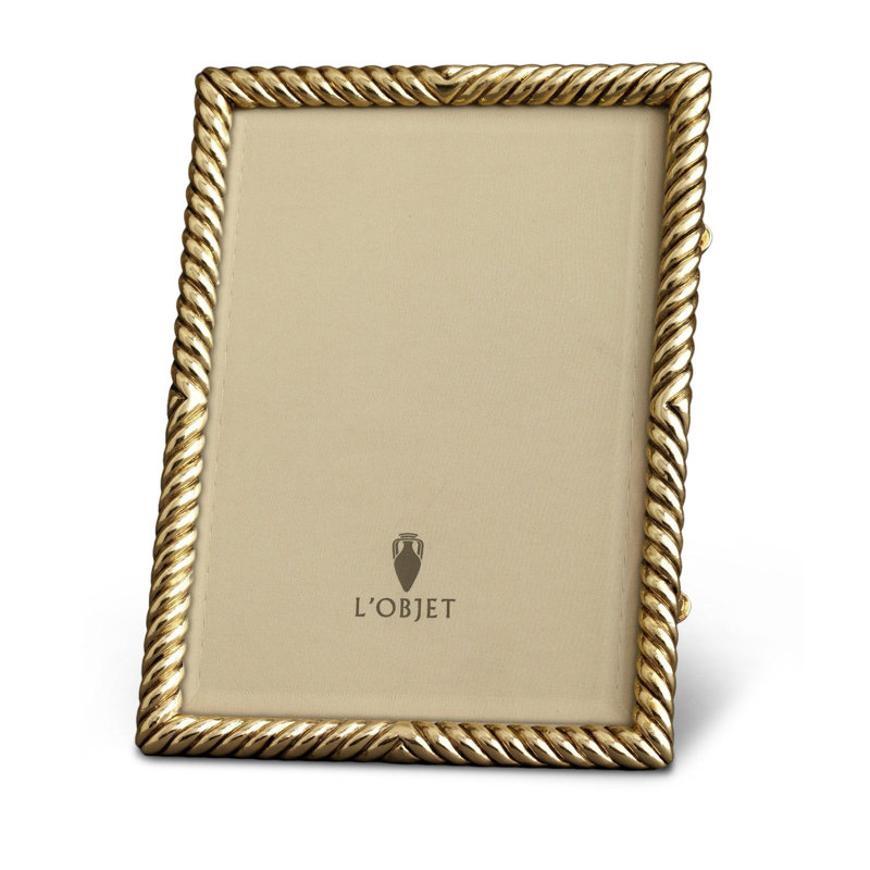 Deco Twist Frame, Gold, 24k Gold Plated, 8" W x 10" H