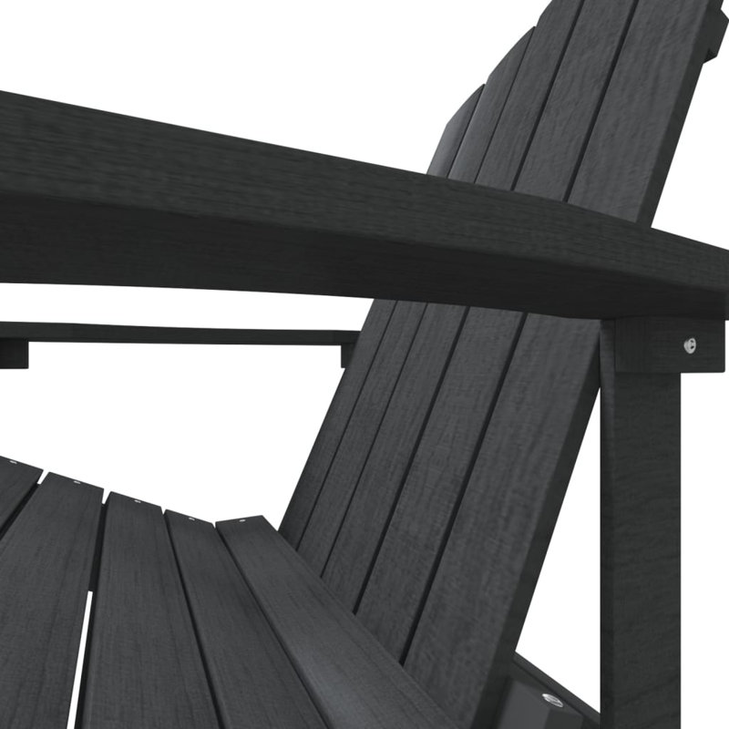 Lunado Outdoor Adirondack Chair, Black