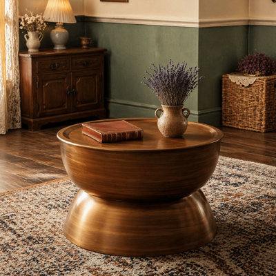 METAL HAMMERED COFFEE TABLE