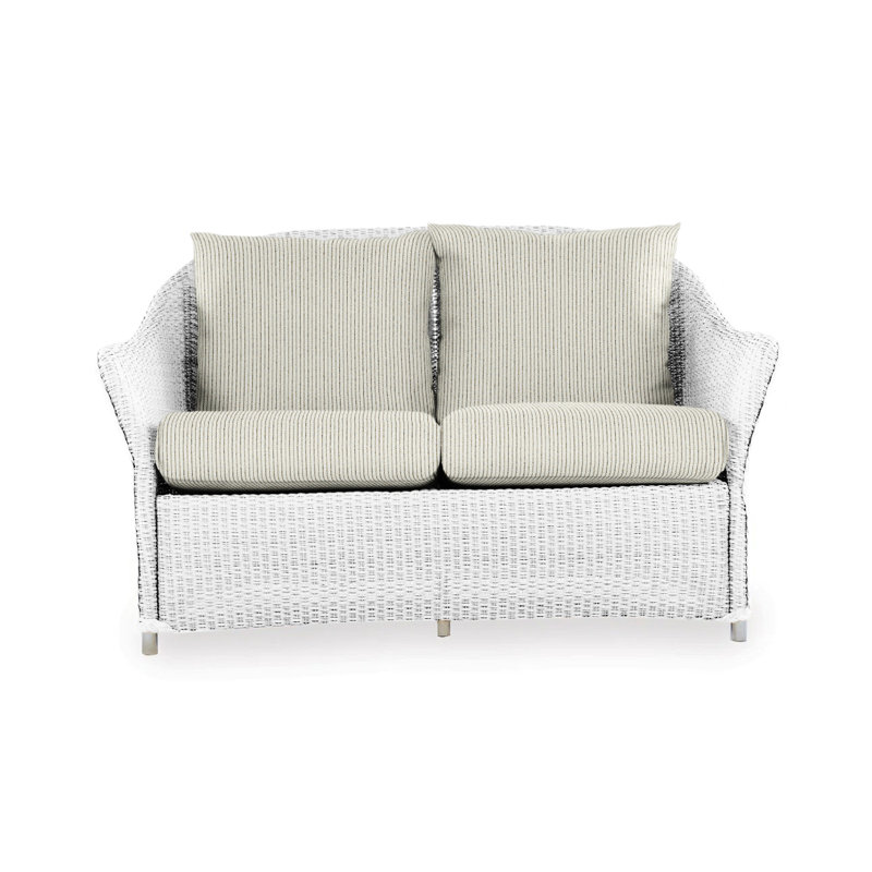 Weekend Retreat Outdoor 2 - Seat Loveseat, Canvas Natural, White
