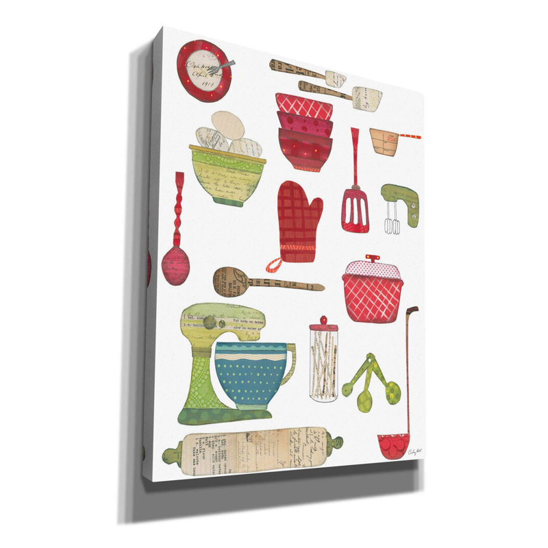 «Cool Kitchen III» par Courtney Prahl, art mural sur toile, H 16 po x l 12 po x P 0,75 po