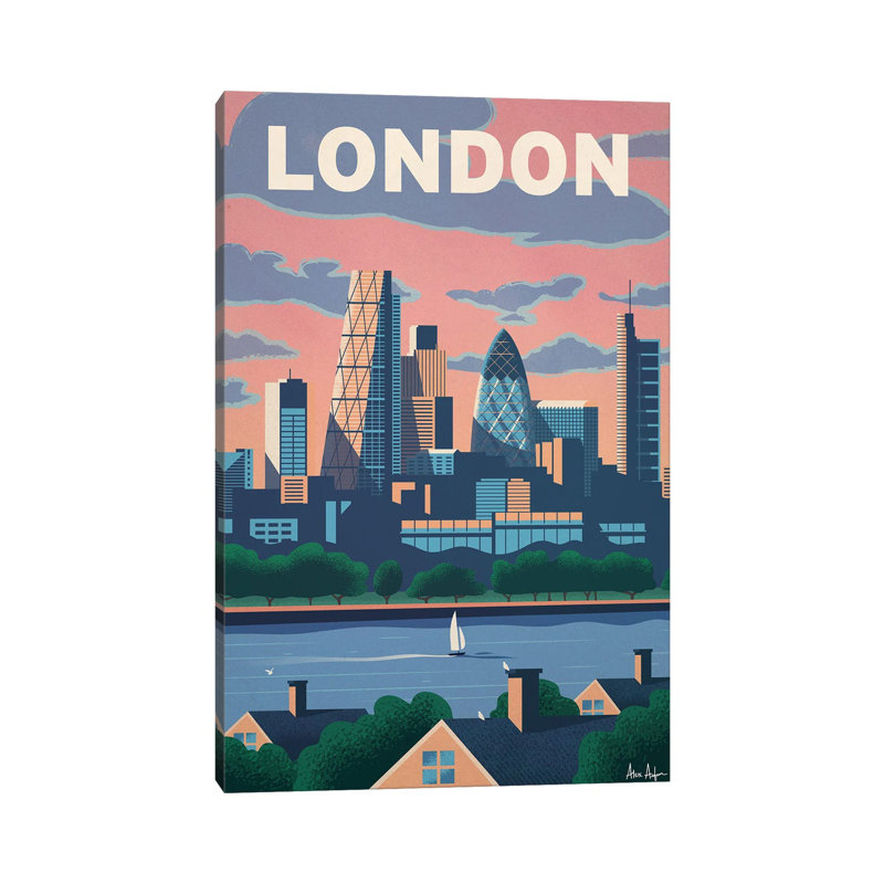 Modern London - Wrapped Canvas Print, 66.04 cm H x 45.72 cm W x 1.91 cm D