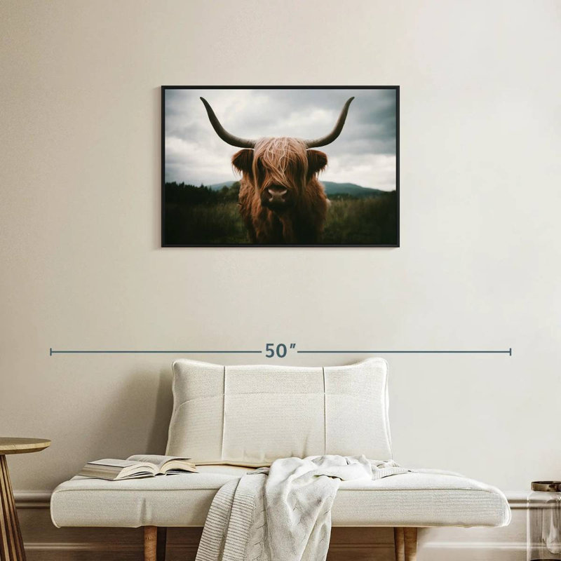 Brampt Open Field Highland Cow, 21" H x 31" W