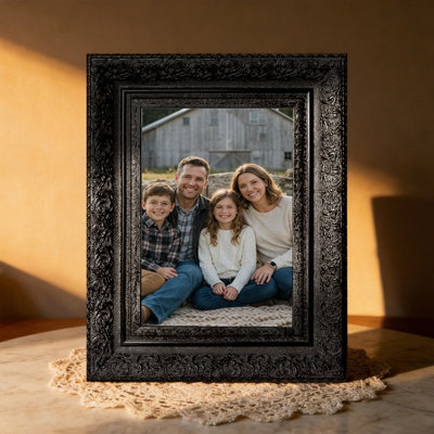 Black 3 PCS 8" x 10" Versatile Picture Frame with Tabletop Stand and Wall Hooks