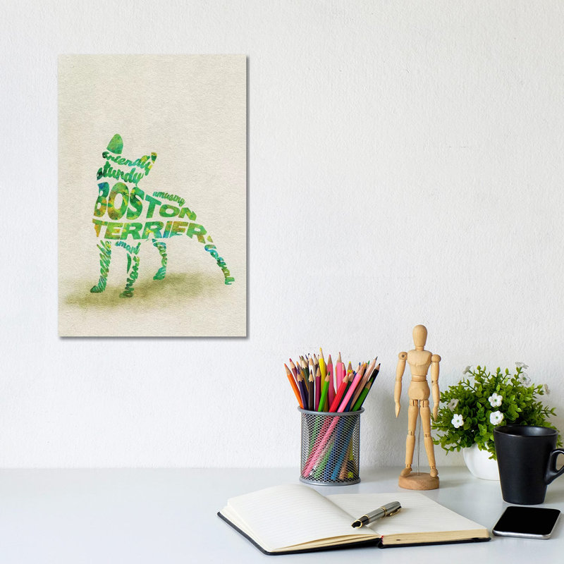 Boston Terrier by Ayse Deniz Akerman - Wrapped Canvas Panoramic Print, 20.32 cm H x 30.48 cm W