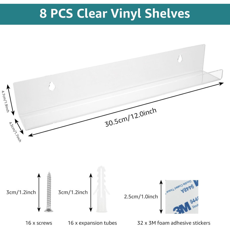 Elkanah 8 Piece Floating Shelf