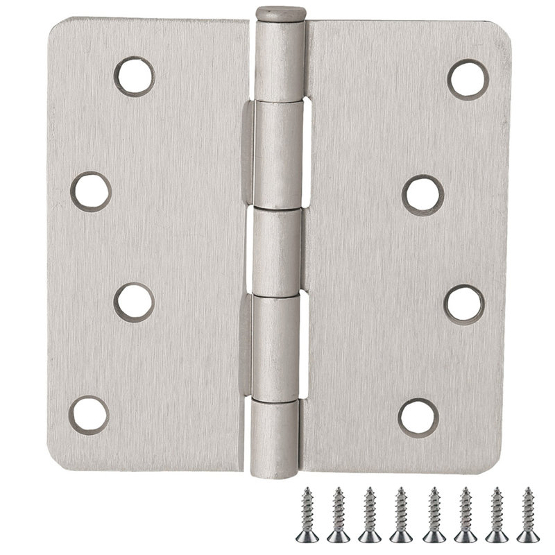 Charnières de porte à 4 po H 4 po x l 4 po, Nickel satiné