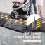 Paquet de 2 rampes en caoutchouc robustes de 5 po - capacité de 33 069 lb (15 t), rampes de seuil d'entrée avec grille de base et bandes réfléchissantes pour voitures, fauteuils roulants, motos