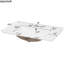 Meuble-lavabo de 30 po avec lavabo en céramique, 3 trous, apparence minimaliste, 2 portes, rangement réglable, fabrication de haute qualité, lavabo mural facile à nettoyer