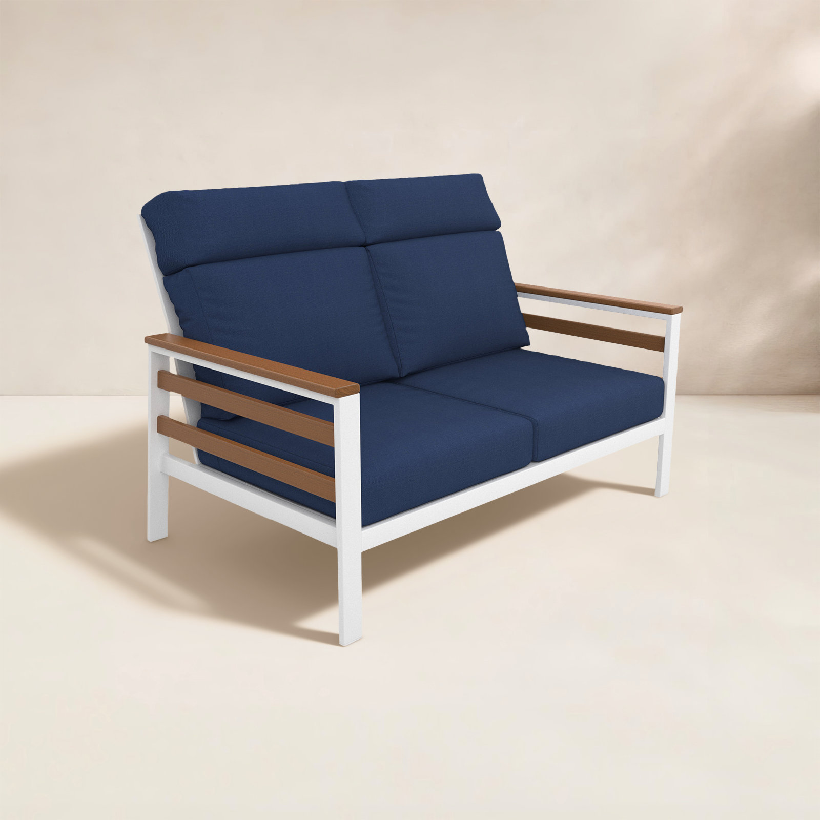 Townsend 55" Sunbrella® Patio Loveseat, Canvas Navy