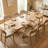 Cruz Modern USA Solid Oak Dining Table 78" with Crisscross Base Bourbon Oak Finish Modern Wooden Table Seats 6 to 8 People