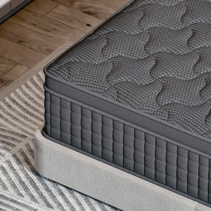 Mattress Hybrid Mattress Eurotop With Gel Open Cell Foam Motion Isolation Individually Wrapped Pocket Coils Pressure Relief Mattress
