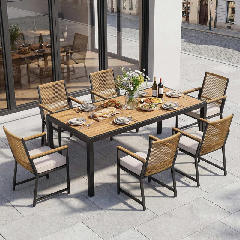 Outdoor Lounge Chair, Brown, Beige