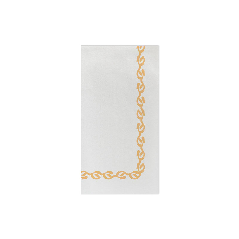 Serviettes d'invité Florentine, Blanc / Jaune