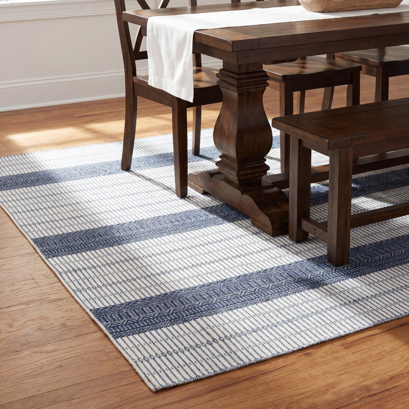 Danforth Striped Indoor / Outdoor Rug, Rectangle 5'3" x 7'