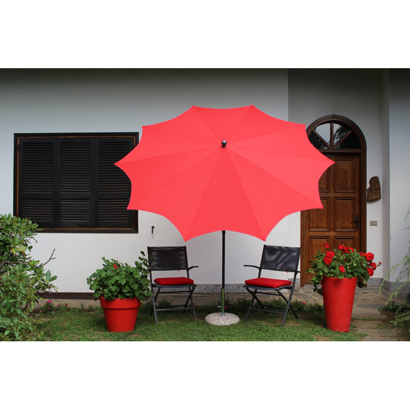 240cm Tilt Beach Parasol, Red